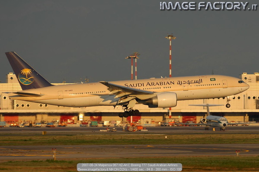 2007-08-24 Malpensa 067 HZ-AKC Boeing 777 Saudi Arabian Airlines